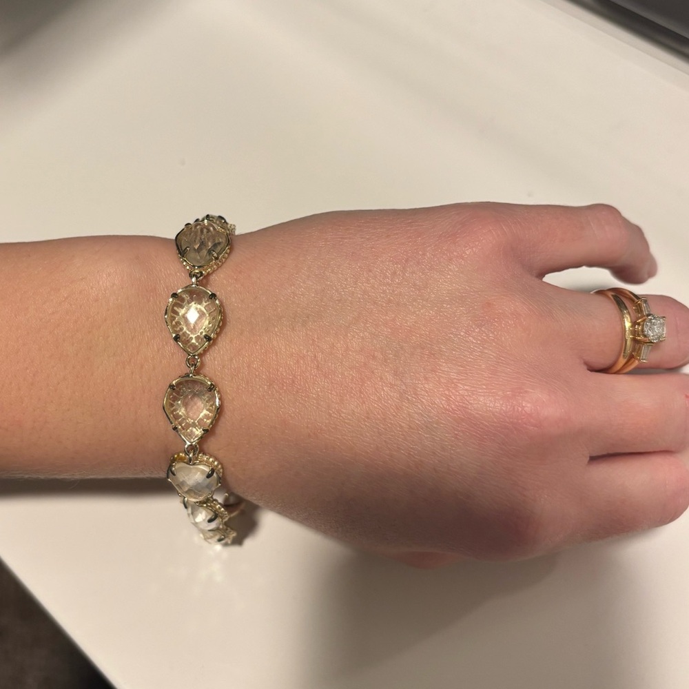 Kendra Scott Teardrop Clear Stone Brynn Bracelet